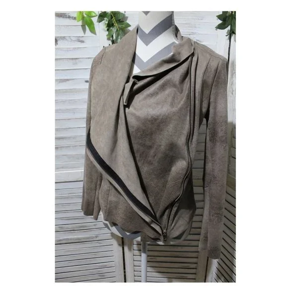 Zara Faux Vegan Suede Moto Jacket (172)🦋 - Picture 10 of 14